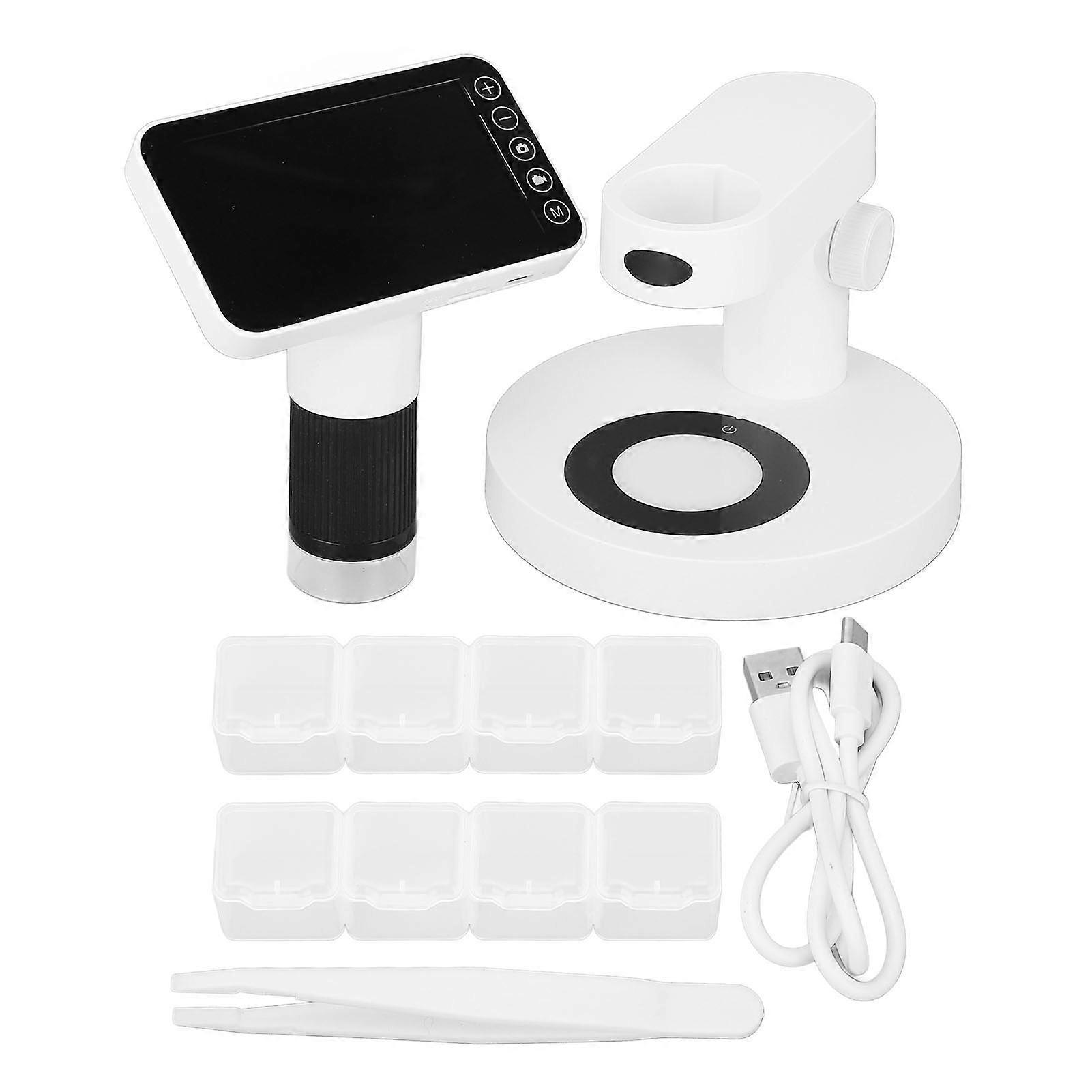 12MP Digital Microscope, 1000X Magnification, USB, Precise Focus, 3.97 inch Screen, 6 LEDs, Parts Microscope for Inspection and Repair