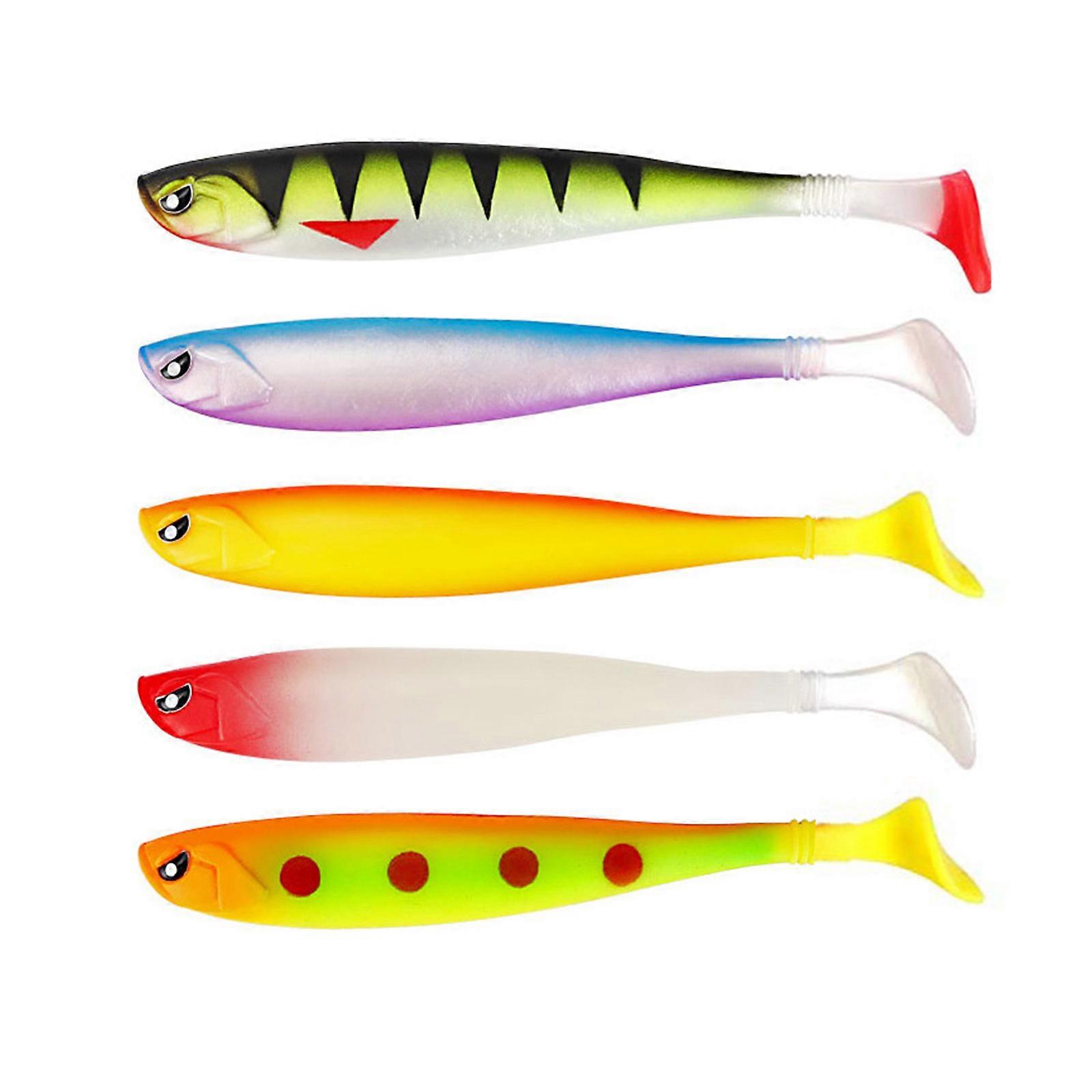 5Pcs Soft Swim Angeln Köder 12cm Jig Wobbler Angeln Köder Künstliche Köder Kleine Paddle Tail Swimbaits Einfach zu bedienen