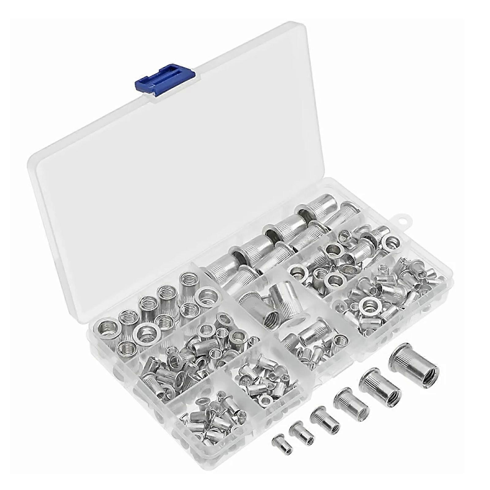 Comprehensive Set of 165 Sturdy Aluminum Rivet Nut for Efficient Fastening in Home and Workshop Projects Supplies