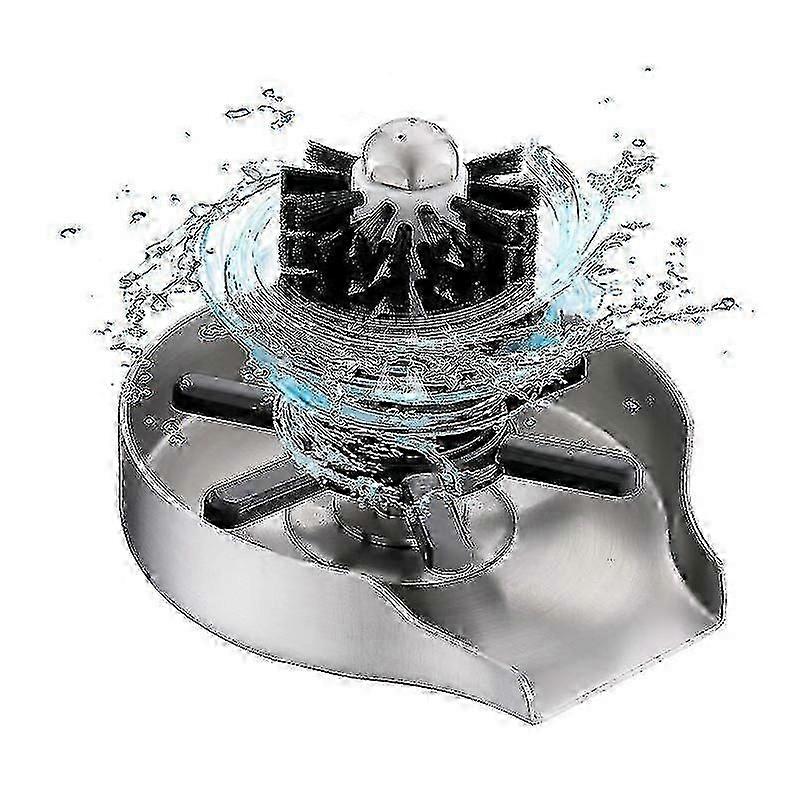 Glass Rinser with Brush Attachment for Kitchen Sink