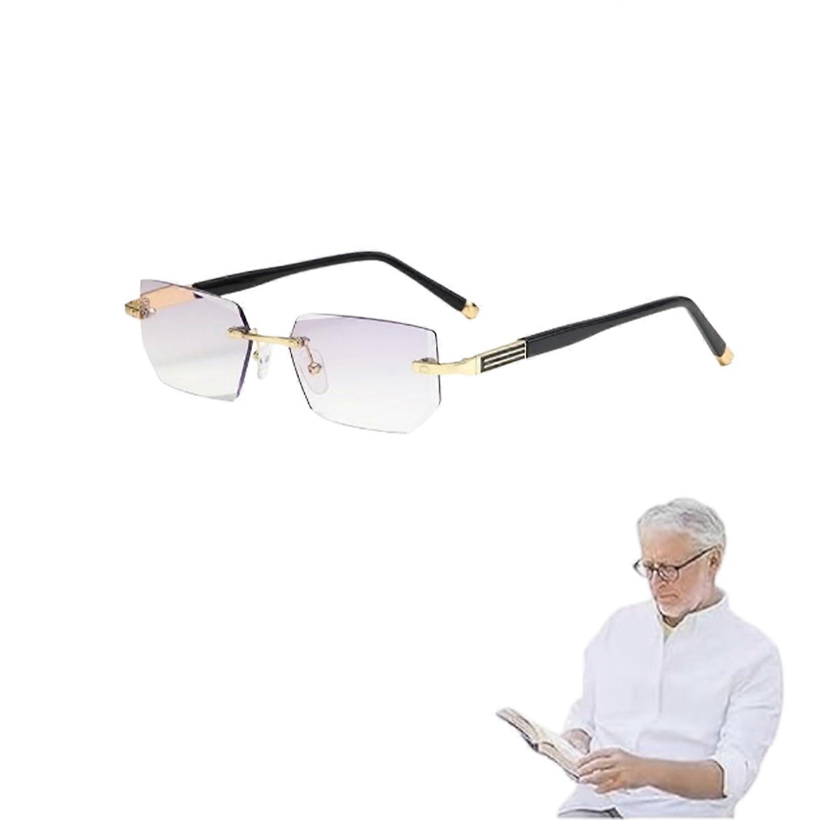 Noblu Vision Glasses - Automatic Zoom Blue Light Blocking Reading Glasses for Men and Women, Stylish and Comfortable Design