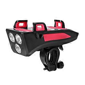 Watertight Bicycles Head Light Cycling Front Lamp Rechargeable Front Light Handlebar Flashlight LED Bicycles Head Lamp  Red
