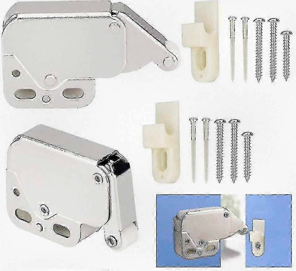 Spring Latch Cabinet Door Spring Catches Mini Latch Door Catches with Retaining Plate for Various Doors and Cabinets