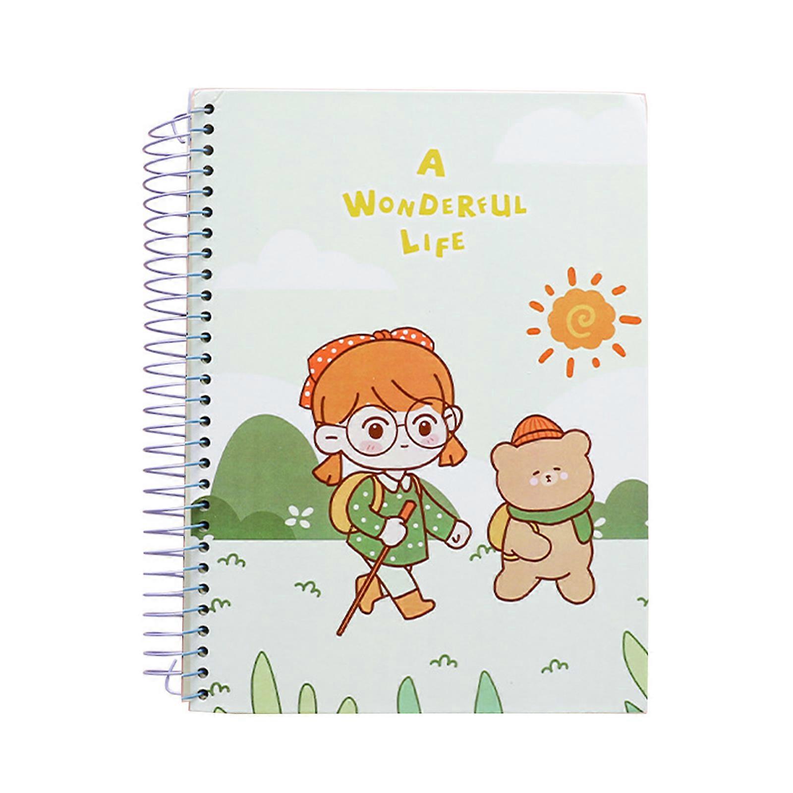 Cartoon Notepad Notebook B5 Spiral Planner 150 Sheets College Ruled for Office Staff Student Teacher Writing Note Taking Multicolor