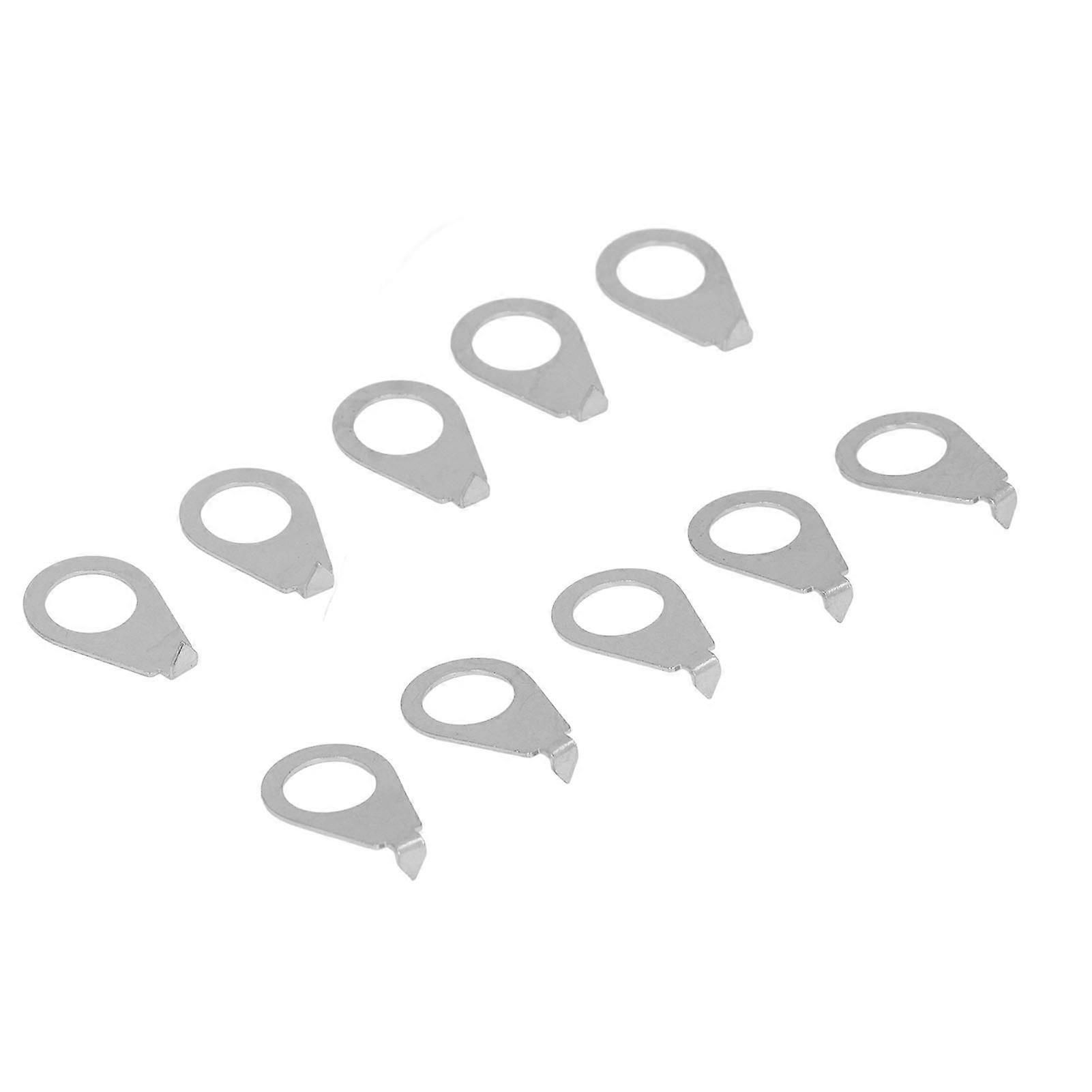 10PCS Guitar Knobs Pointer Indicator Plate Iron Guitar Potentiometer Indicator Spacer Silver 