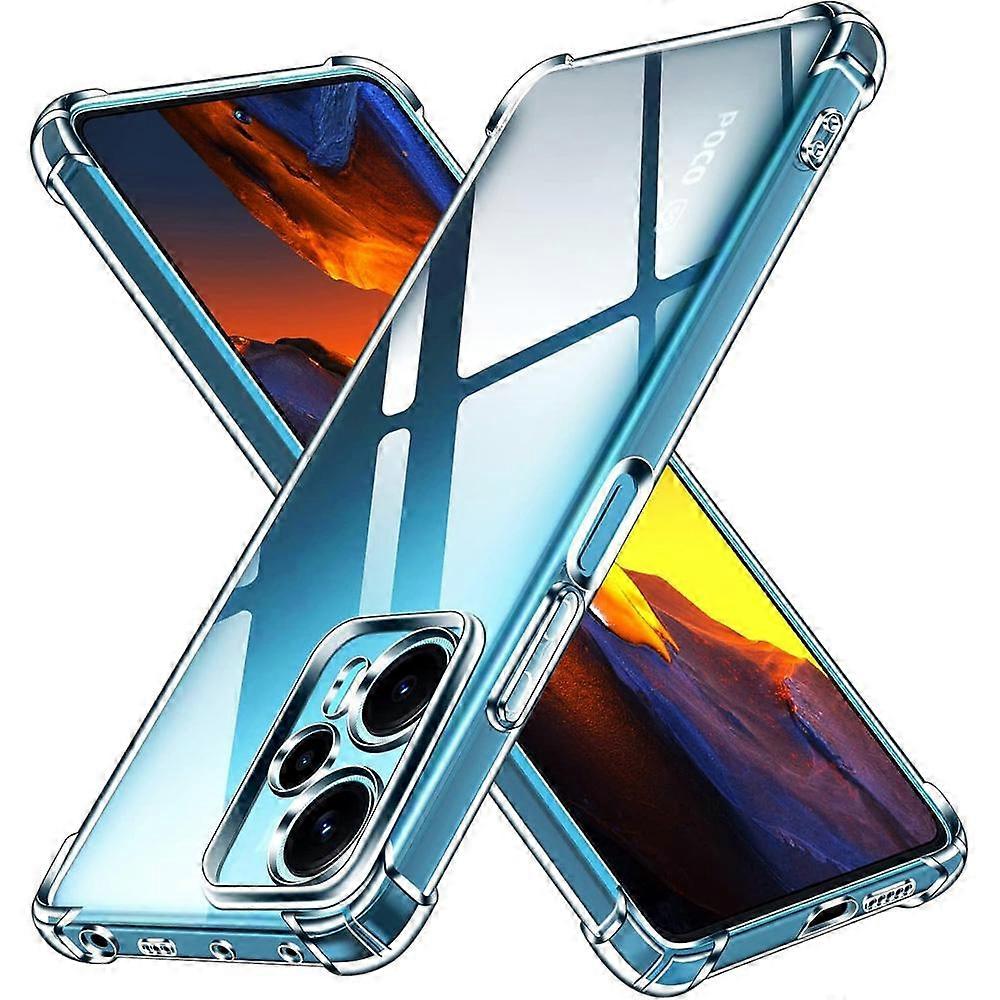 Thick Shockproof Silicone Clear Phone Case For Xiaomi Poco F5 F5 Pro C50 C55 M5 4G M4 5G M4 Pro 4G Protection Case Back Cover