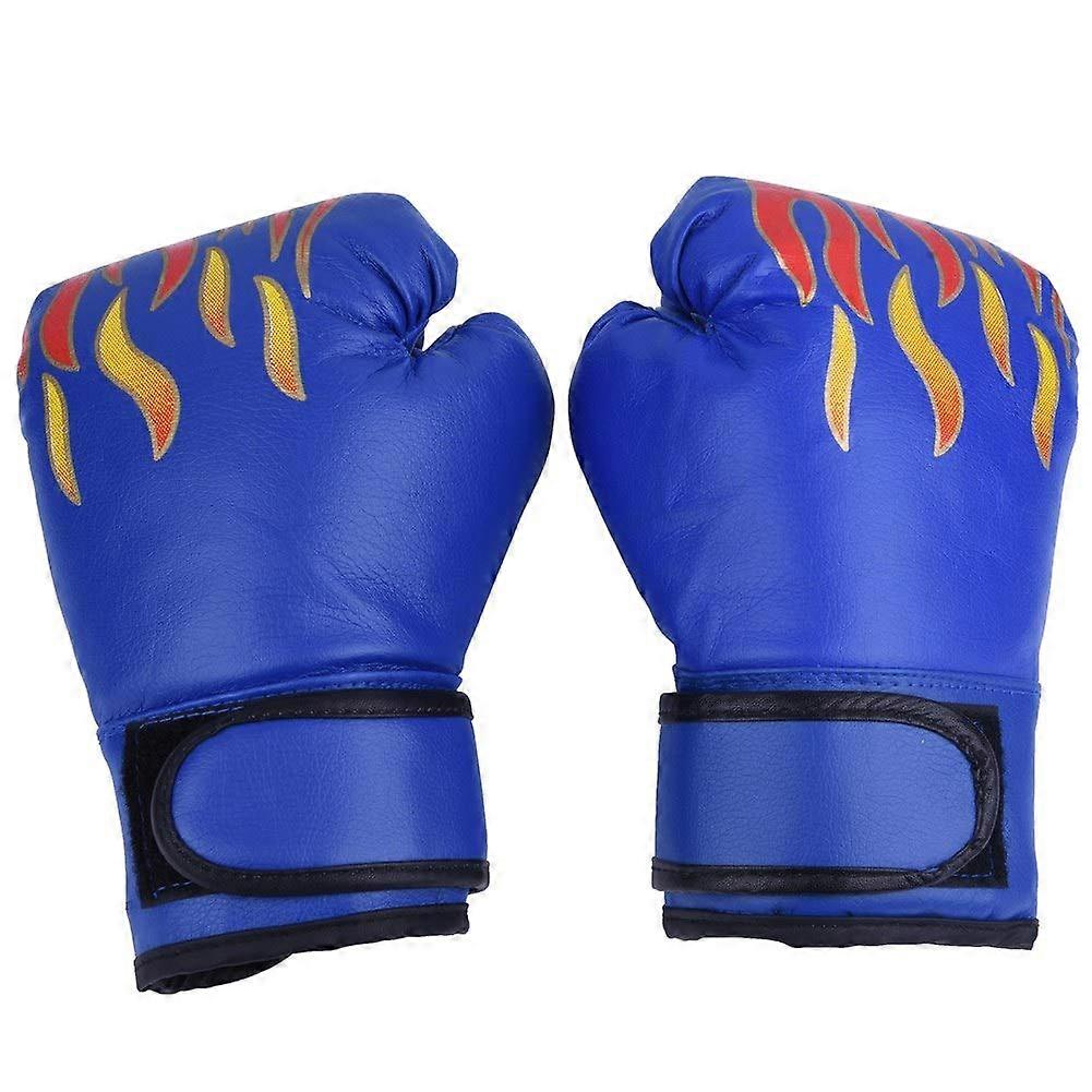 Kids Boxing Gloves - Durable PU Sports Gloves for Ages 7-13, Ergonomic Design, Blue, Comfortable Fit for Young Boxers