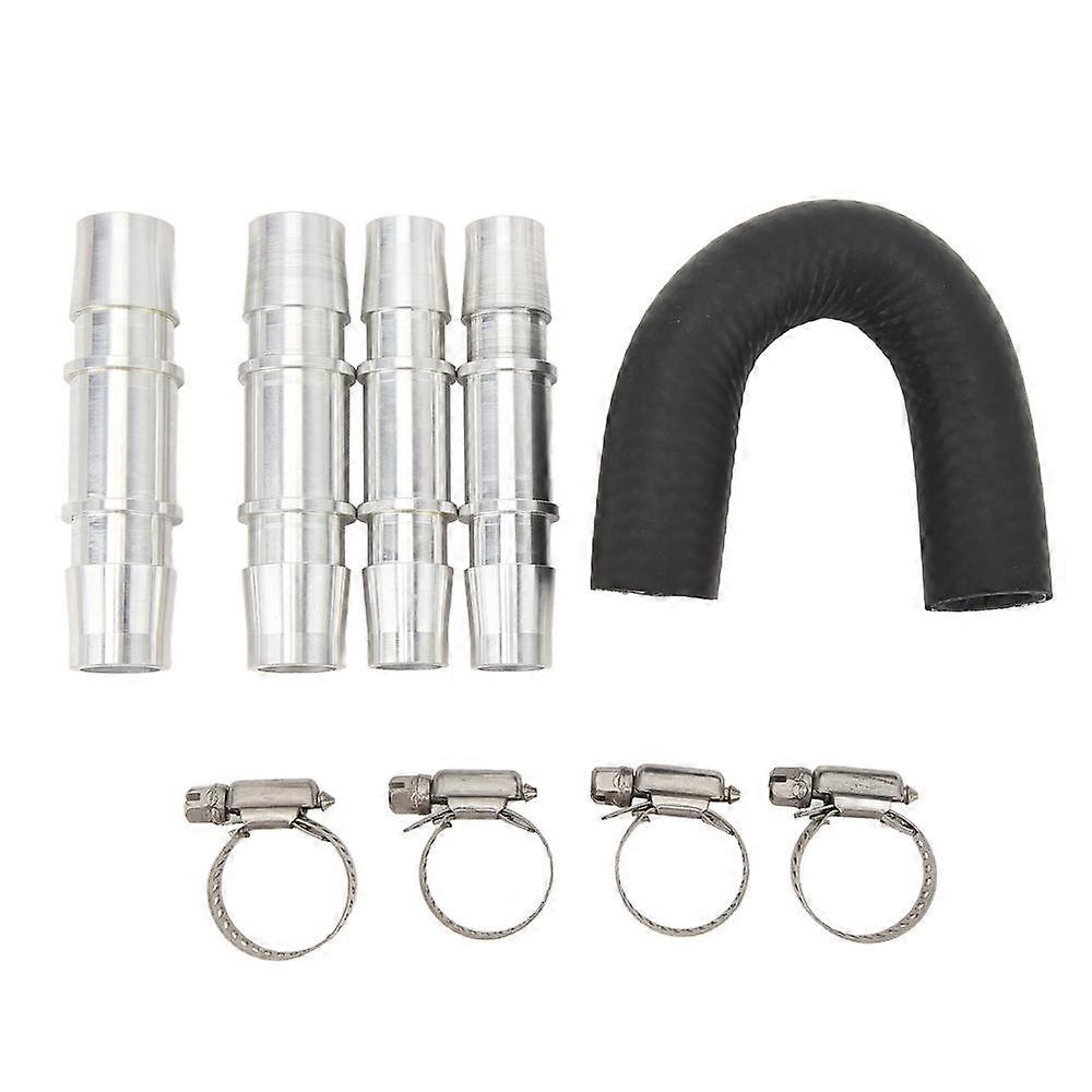 Engine Heater Core Bypass Kit 5/8in 3/4in Hose Fitting Aluminum Universal for Most Common Heater Hoses
