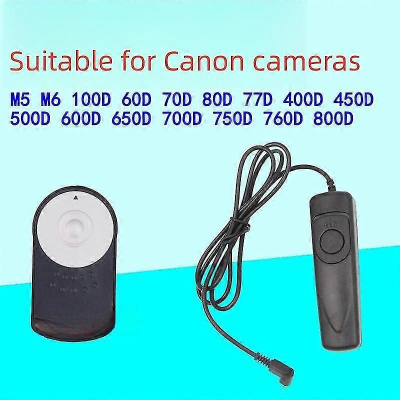 כבל שלט רחוק לשחרור תריס עבור Canon Eos 750d 760d 800d 70d 80d Rs-60e3
