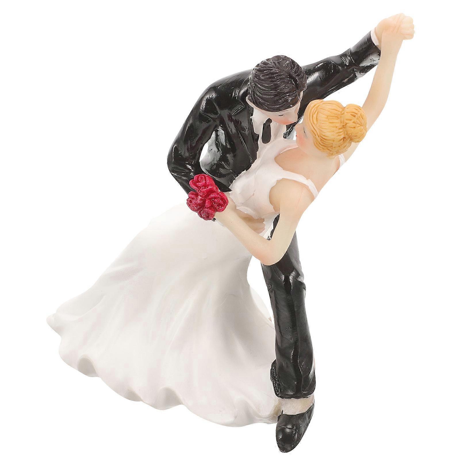 Here's a product description and some key details you can use for the **Wedding Cake Topper Delicate Bride and Groom Figurine**:
 
### **Product