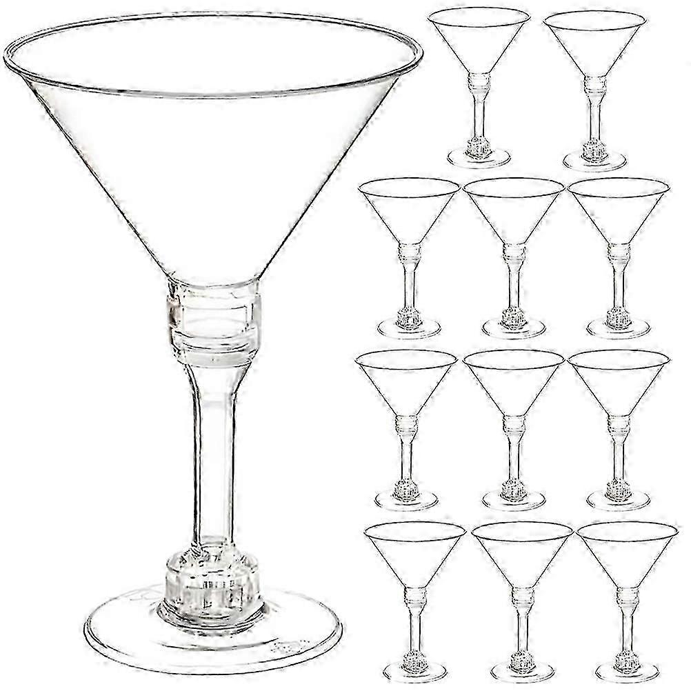 15 قطعة أكواب كوكتيل غير قابلة للكسر للشرب في مهرجان الحفلات - 14X9.4X9.4 سم