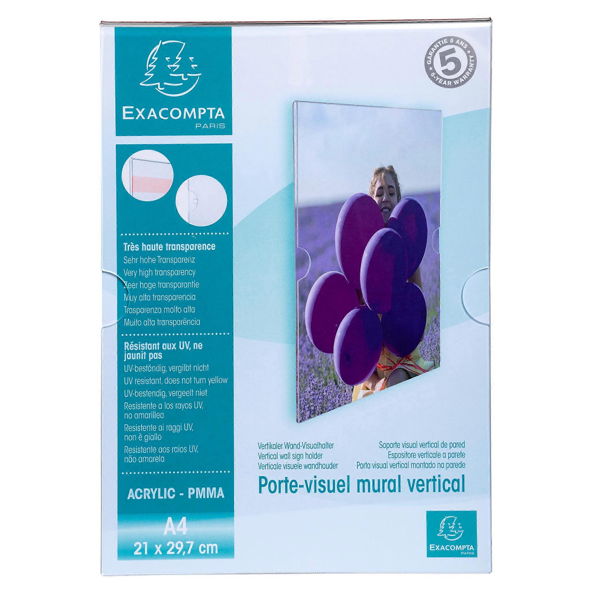 Exacompta 84858HD 10x Bolsillo de pared vertical A4