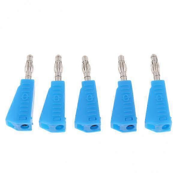 2X 5Pieces 4mm Banana Plug for Test Probes Instrument Meter Connector blue