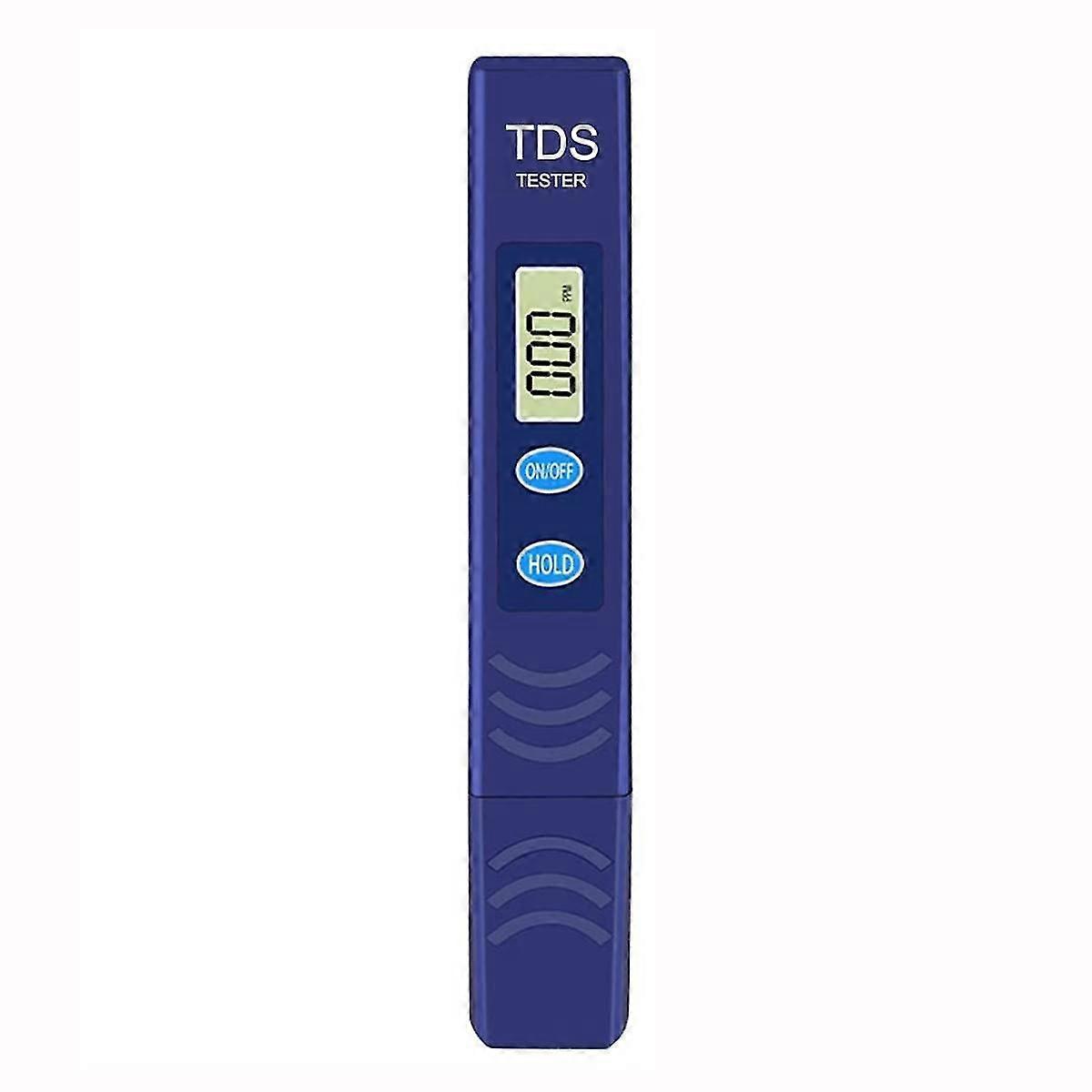 TDS Meter, elektronisk vann tester med 0-9990 ppm måleområde, digitalt vann testpenn for langt