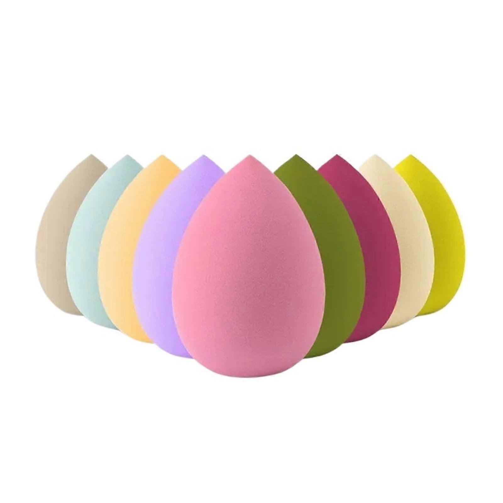 7 PCS Cosmetic Egg Smear Proof Makeup Super Soft Puff Set Pear Shaped Tools Sponge Wet And Dry Dual Use Become Bigger When Expo