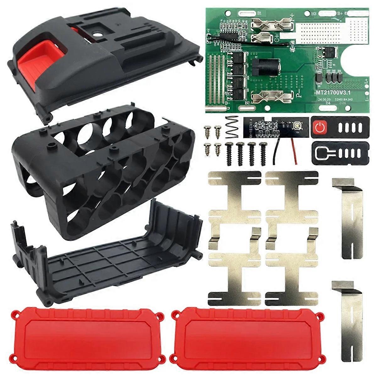 10 Hole 21700 Li-Ion Battery Plastic Case PCB Protection Board for Zhipu Hongsong Jingmi for 18V Ba