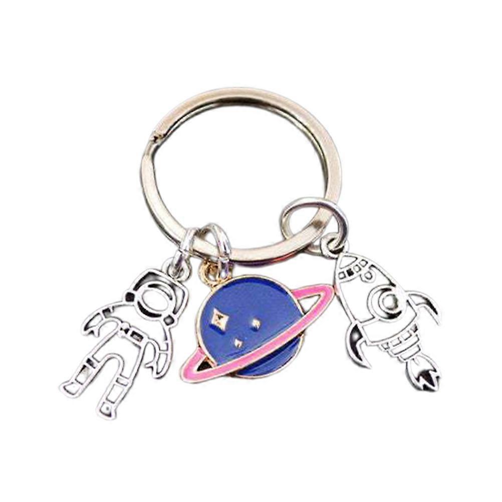 Hanging Pendant Keychains Astronaut Keyring Decoration Metal Key Holder for Car Key Decoration Party Favor 1Set