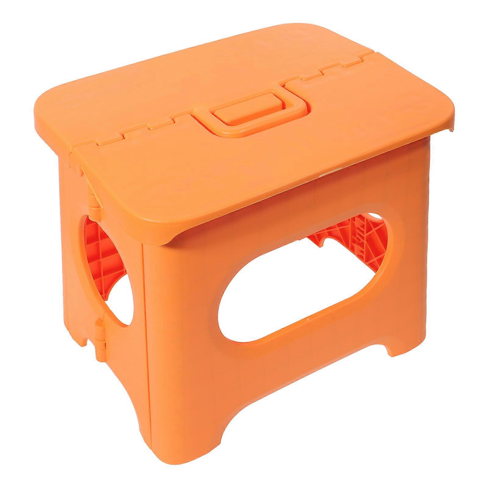 Collapsible Step Stool Portable Foldable Small Stool for Home Travel Use 1Pc Yellow