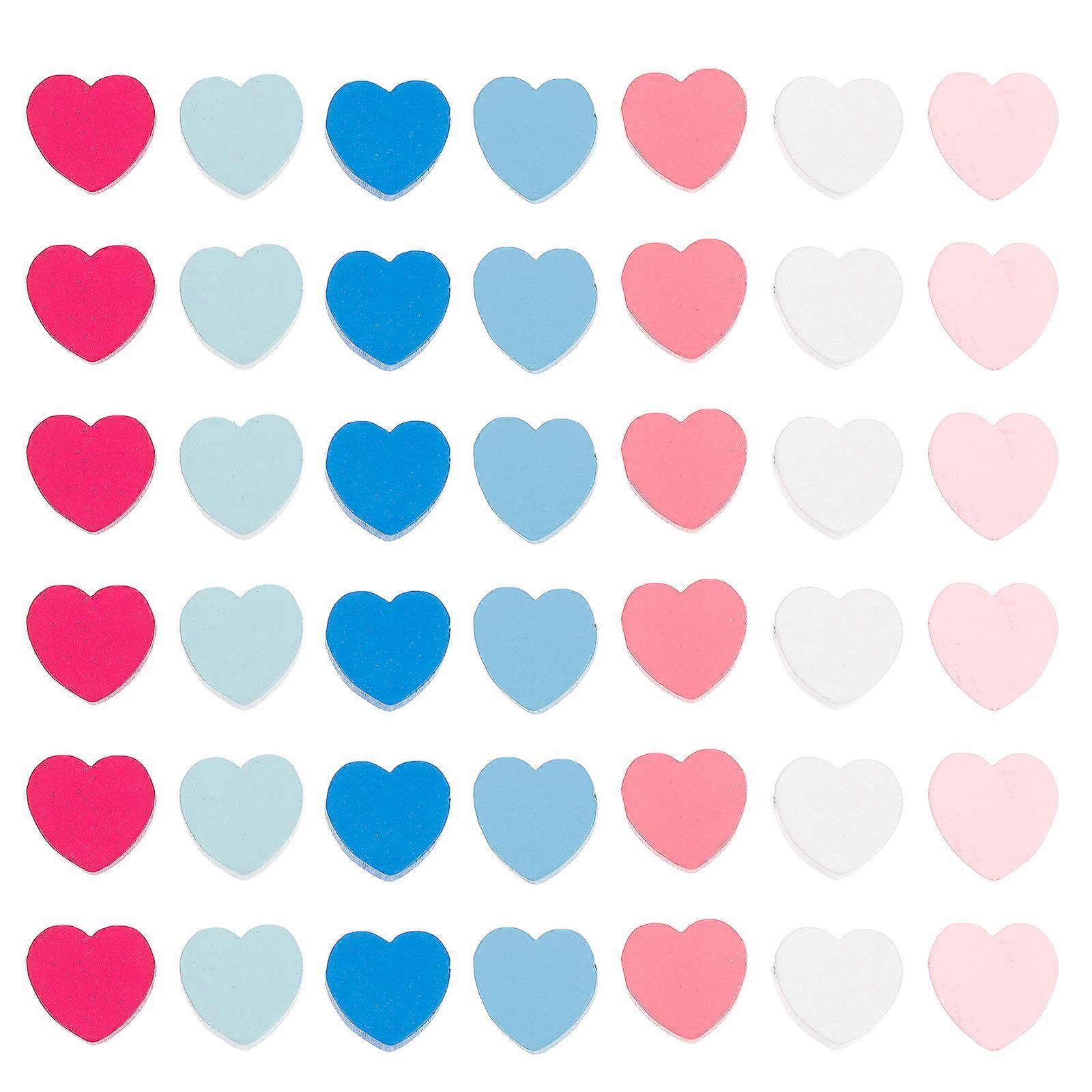 Heart Shaped Beads Unfinished Natural Wood Beads for DIY Projects Assorted Color 1.7X1.7CM Craft Projects 3Pcs