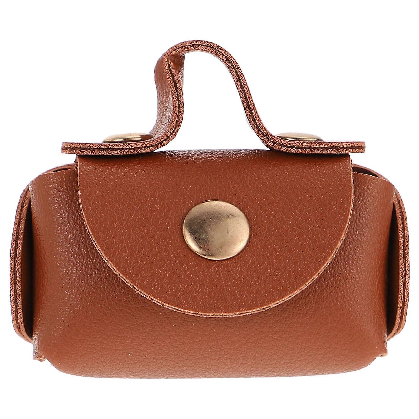 طفل صغير محفظة حقيبة يد مصغرة لديكور دمية ملحق تحصيل القهوة 6x2.5x4.6 سم 1 قطعة