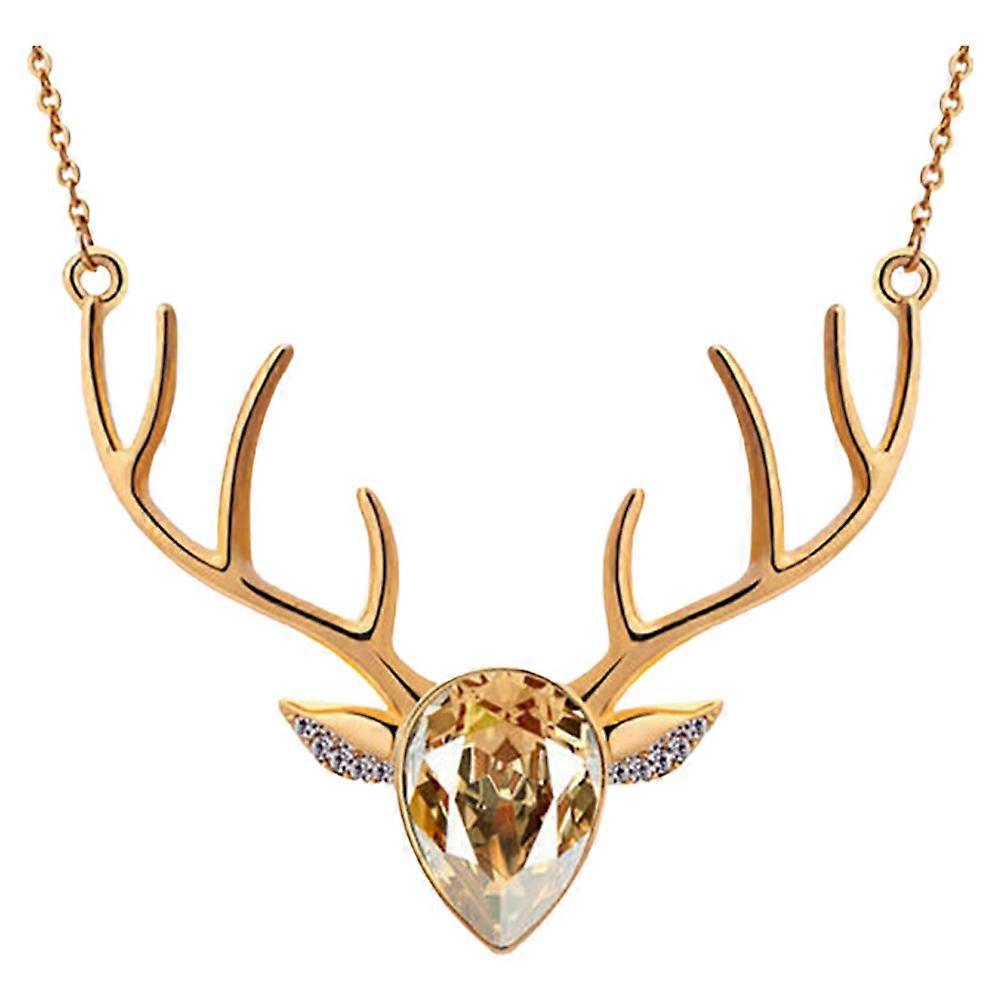 Collier pendentif tête de cerf (1 pièce)