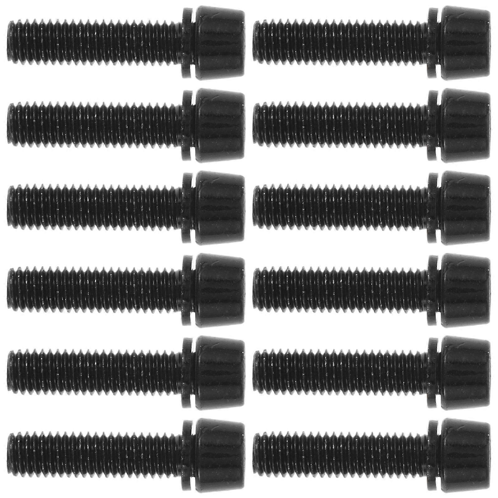 High Strength Bicycle Stem Bolts Set Tapered Head with Washer, Lightweight Bike Accessory for Road and Mountain Bikes, Secure Installation, Stylish