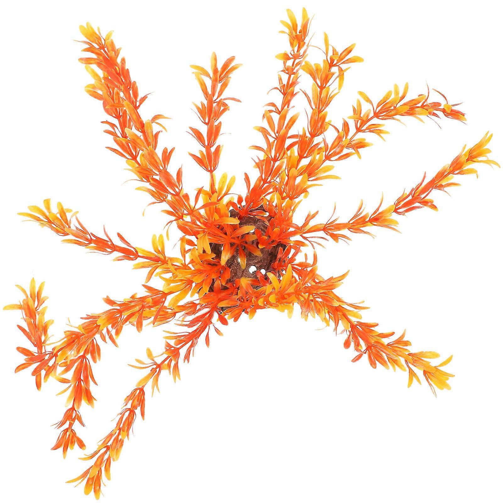 Decorative Aquatic Plants Fish Tank Decorative Plants Reptile Terrarium Decorations Realistic Design 1Set