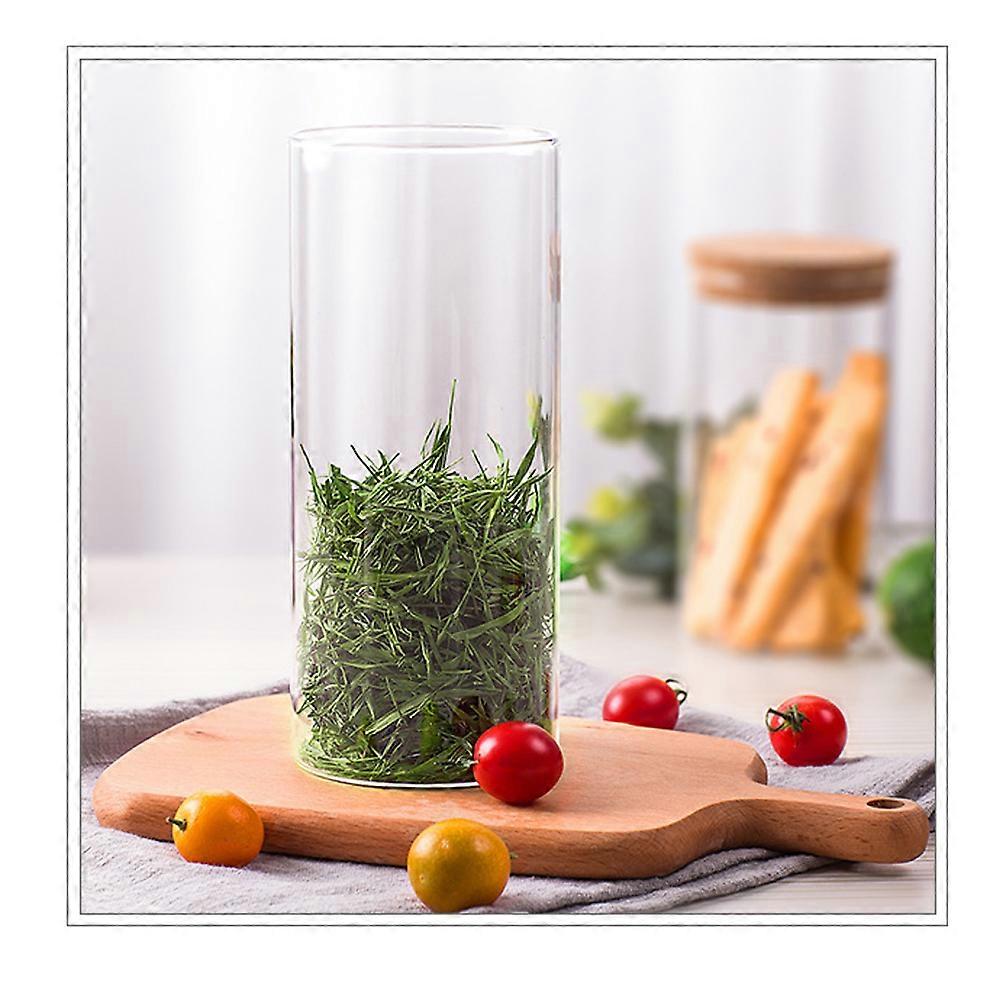 Glass Storage Canisters With Lids Clear Round Glass Jars For Kitchen Organization 10 X 10 X 15 Storage 1Pcs