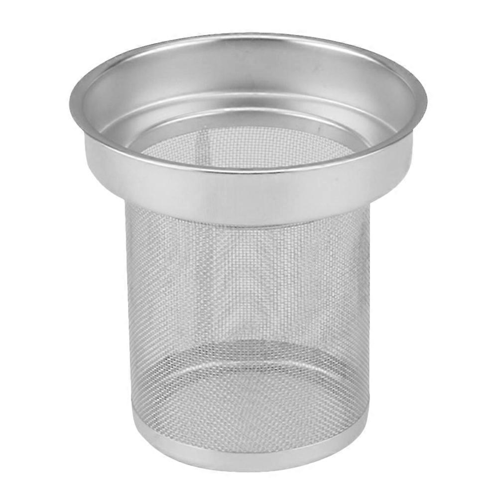 Teapot Infuser Insert Tea Filter Strainer Home Use Silver Round Rust Resistant 1Set