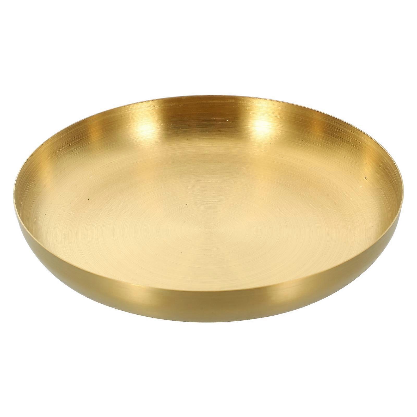 Golden Serving Tray Square Design Breakfast Serving 1Pack