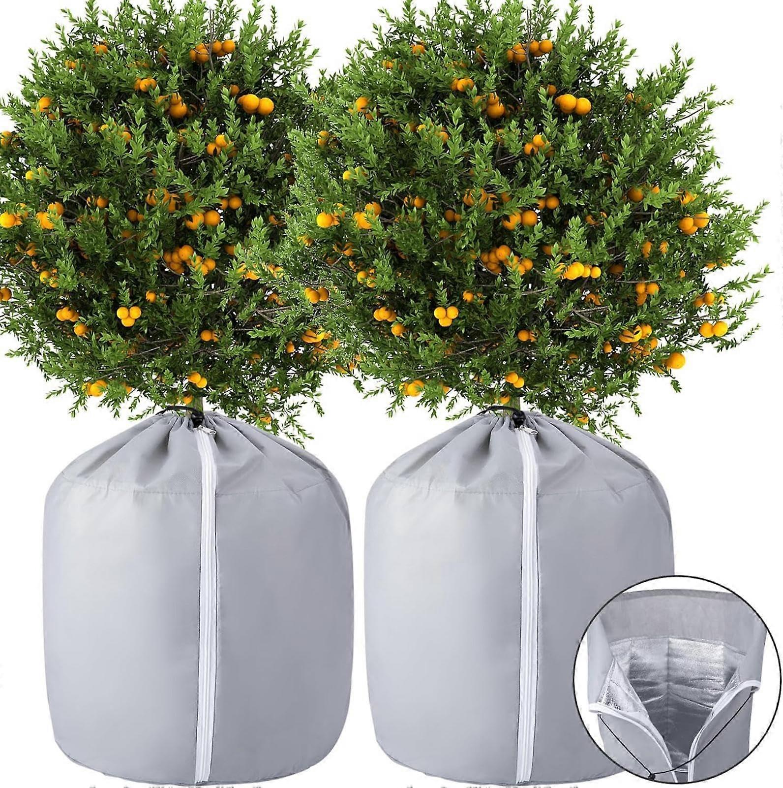 Frost Protection for Plant Pots with Drawstring, Keep Roots Warm (45x50cm)