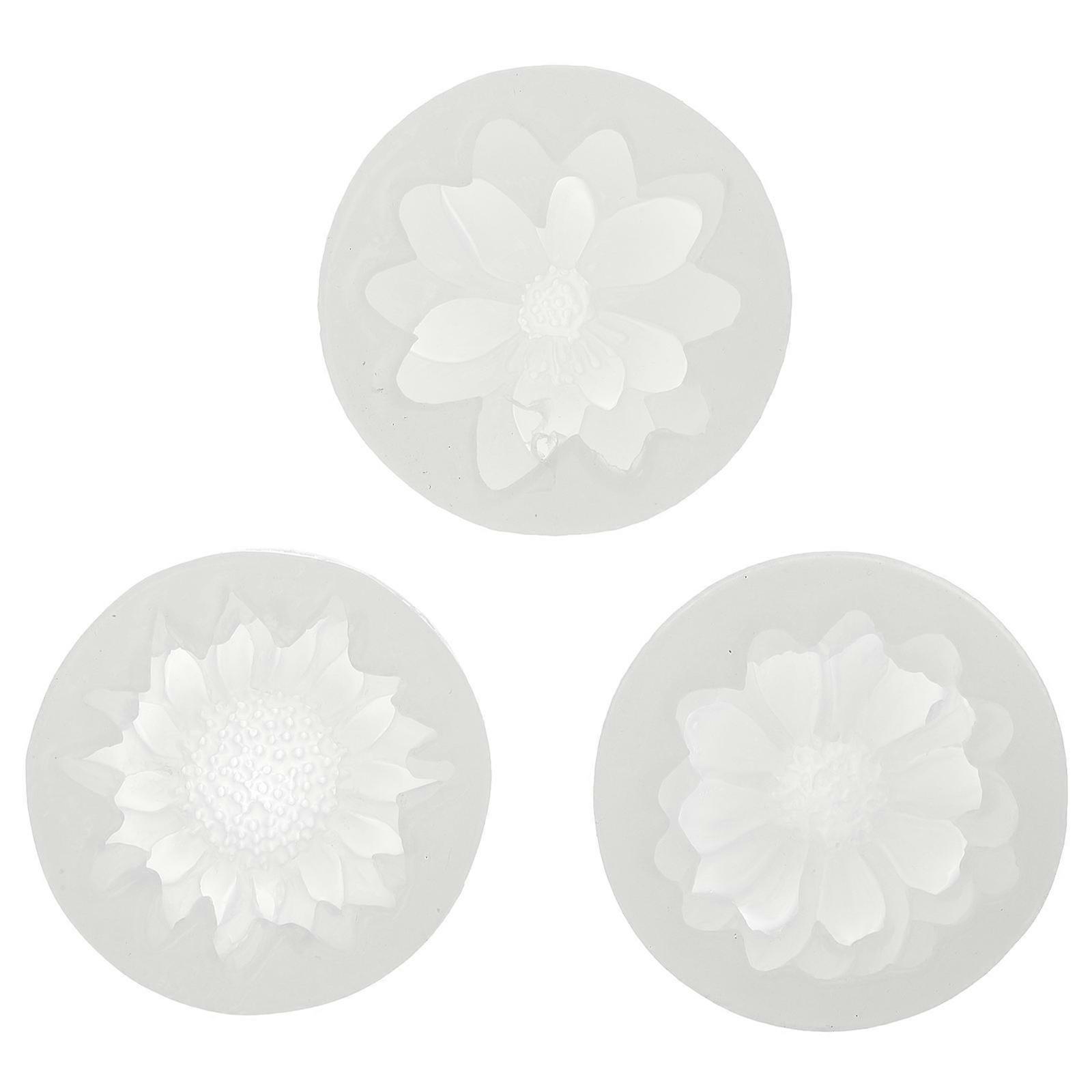 Resin Casting Molds Diy Flower Resin Epoxy Jewelry Making Silicone Mold For Craft Making Handmade Enthusiasts 3Pack