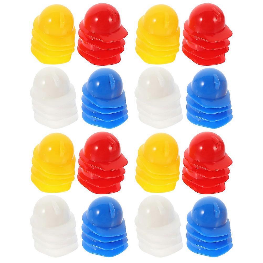 Builder Hat Plastic Mini Construction Hats for DIY Accessories and Building Theme Party 80Pcs