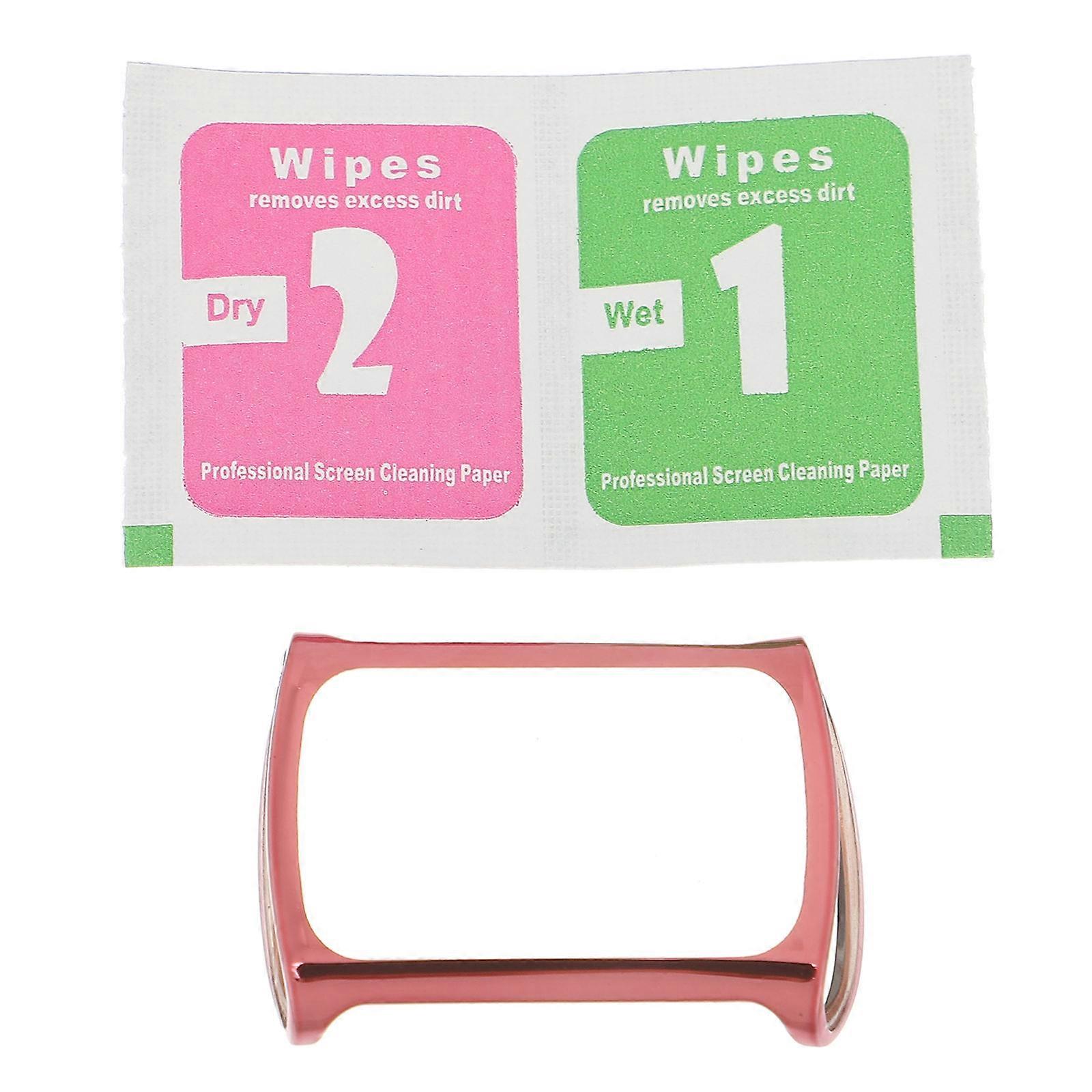 Charge 5 Screen Case Full Coverage Watch Screen Protector Crush Protection TPU 4X2.6CM Pink 1Set