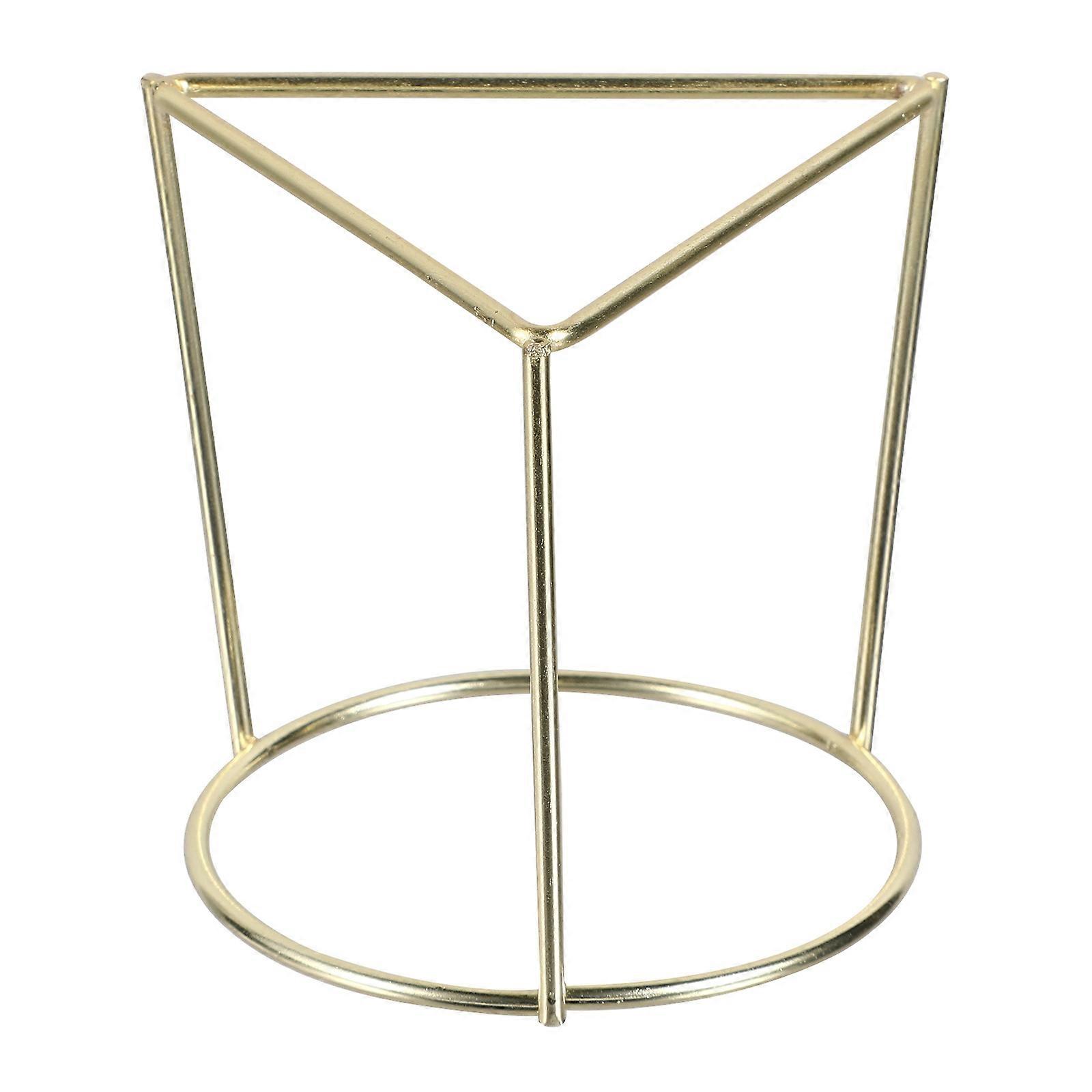 アイアンディスプレイエアプラントホルダーコンテナサポートゴールデンユース9x9cm 1個