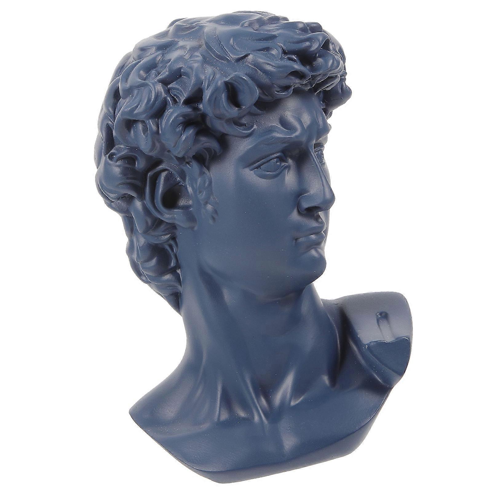 1Pc Colorful Character David Small Head Desk Ornament Resin Home Decor