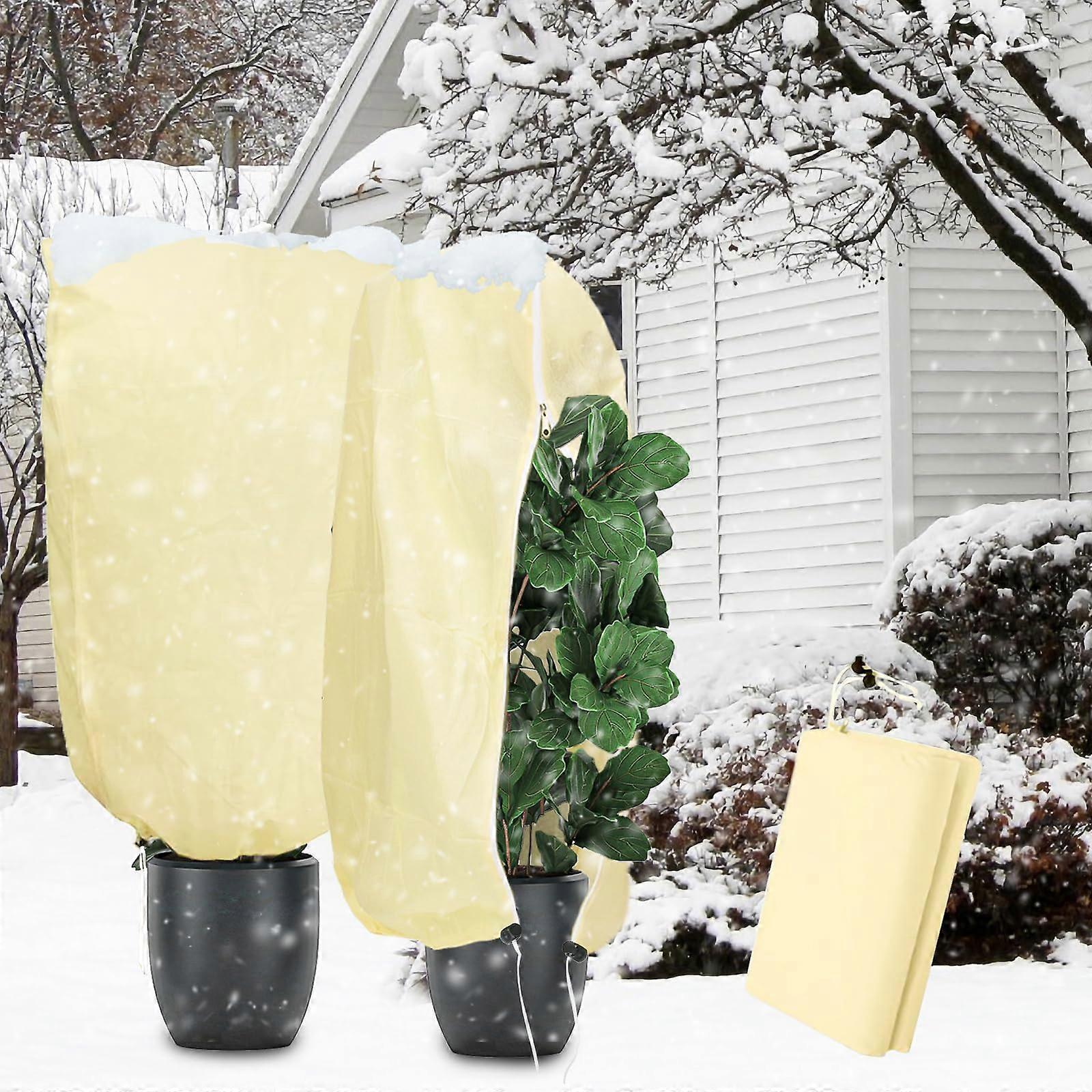 Winter Protection for Plants, Set of 3, 80 x 120 cm, Frost Protection, NonWoven Fabric