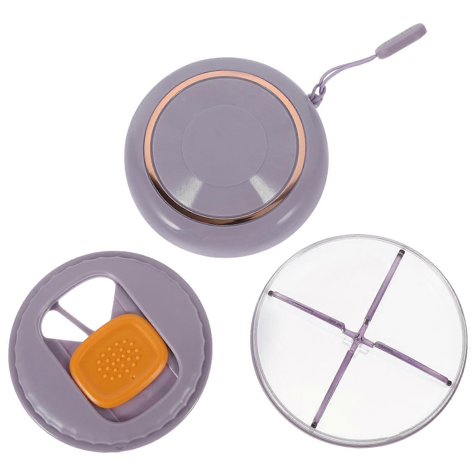 Pill Sorter Case Waterproof Outdoor Use Four Compartments Design Medication Organizer .20X7.20X2.50CM 1Pack
