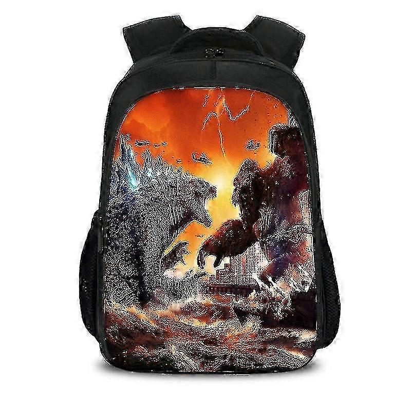 Godzilla Dinosaur Monster School Bag Shoulder Computer Backpack Large Capacity-r