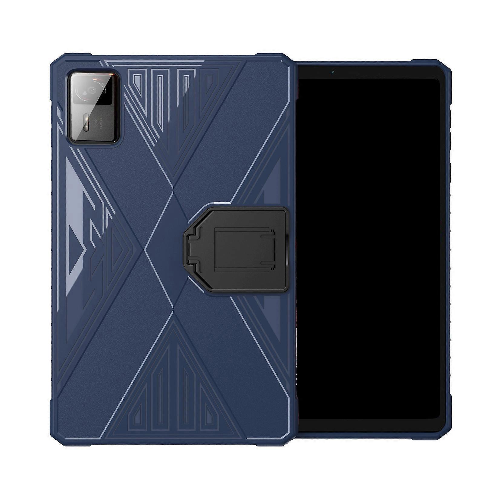 Lightweight Protective Cover Tablets Silicone Case for Legion Y700 2025 Protective Case with Adjustable Bracket Replacement Navy blue