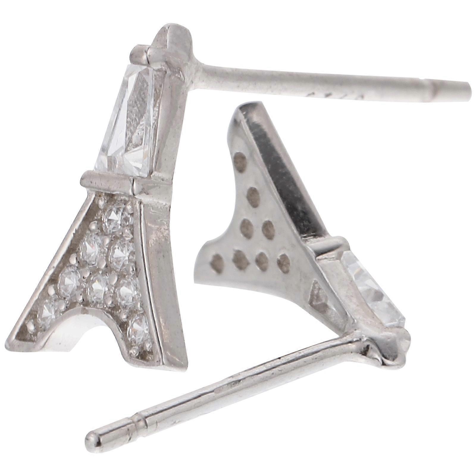 Boucles d’oreilles pour femmes Tour Eiffel en forme simple et polyvalente Fête du Nouvel An 1 paire