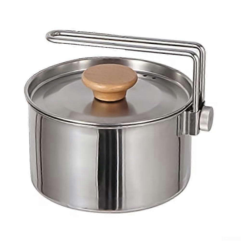 Water Kettle Pot with Handle and Lid Knob, 1L Capacity, Durable Design for Camping, Hiking, Travel, Backpacking