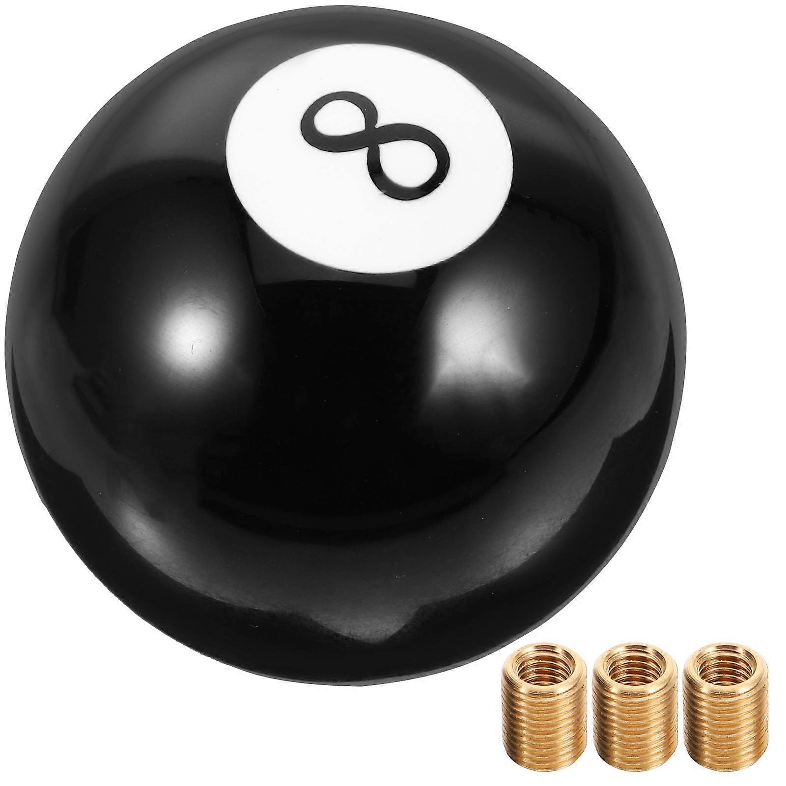 Billiard Ball Gear Shift Knob with Adapters for Car Use Acrylic and Metal Wide Applicability Assorted Color