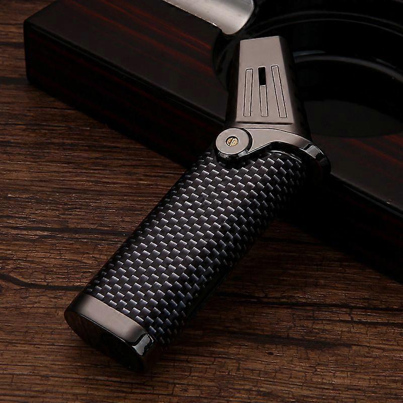 Cigar Windproof Lighter Double Direct Fire Gathering Blue Flame Fire Power Inflatable Durable Point Moxa Special Lighter