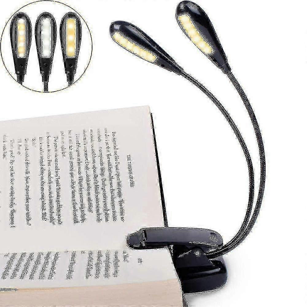 Rechargeable 14 Led Book Light, Music Stand Lamp with 3 Levels of Brightness