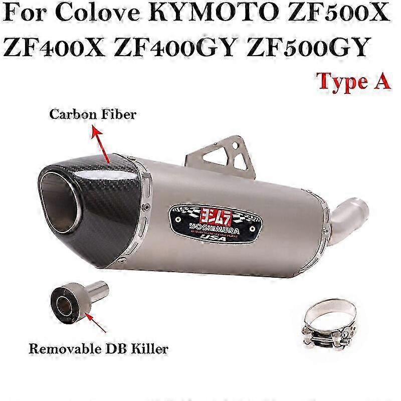 Motorcycle Exhaust Escape Scooter Link Tube DB Killer Carbon Muffler for Compatible Brands