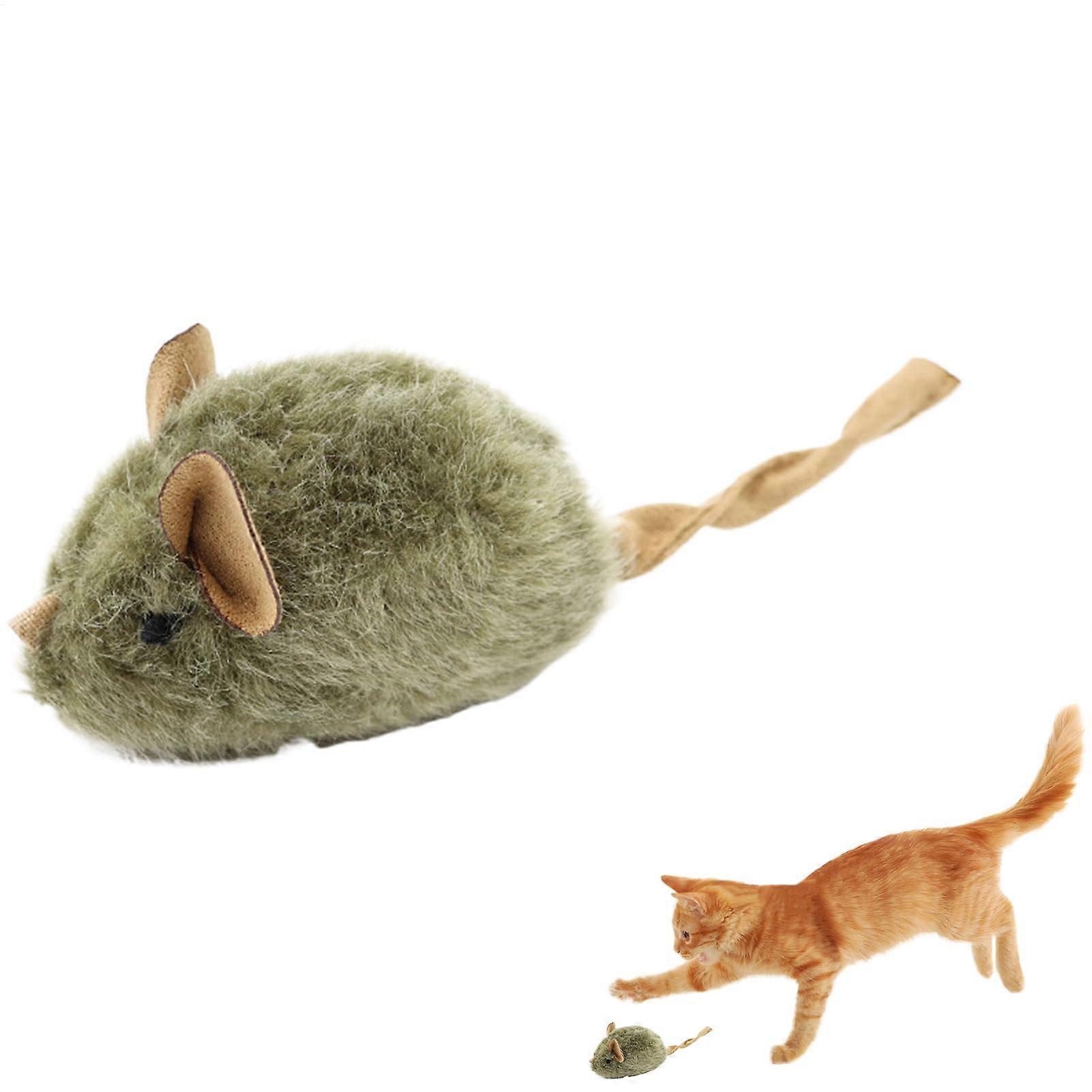Interactive Kitten Cat Toys, Realistic Squeaky Plush Mice, 5.51 x 1.77 Inches, Compact Indoor Kawaii Chew Toy for Cats