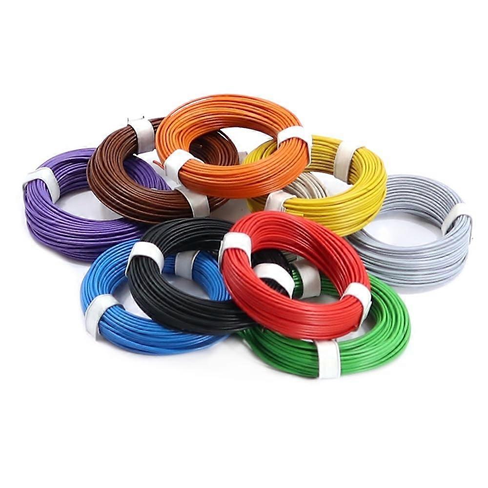 10 x 10 m Electronic Stranded Wire Assortment 0.14 mm² Flexible Copper Wire 10 Colours for DIY Projects