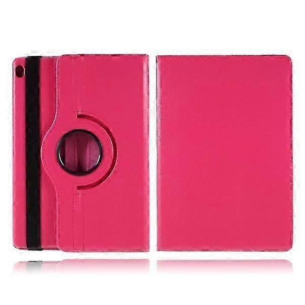 Rotatable Leather Case for Compatible Tablet - Rose Pink