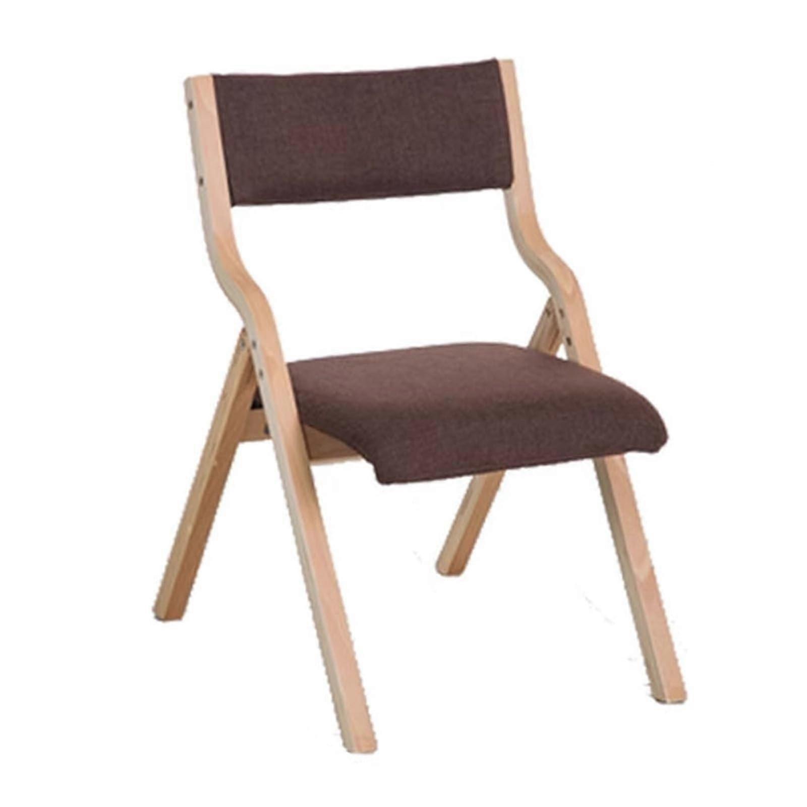 Portable Folding Dining Chair with Sturdy Metal Frame, Stackable (Brown)